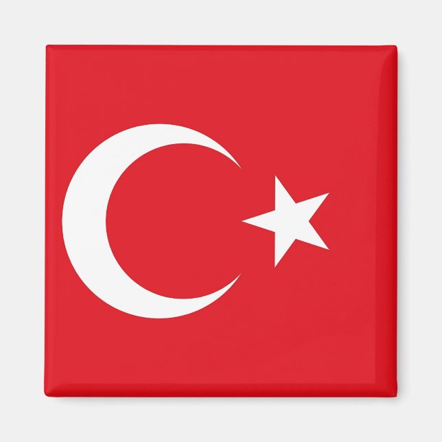 Aimant avec le drapeau de la Turquie (Devant)