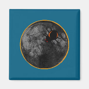 Aimant Avec Sur Toile D'Araignée Arachnide Lune Solaire