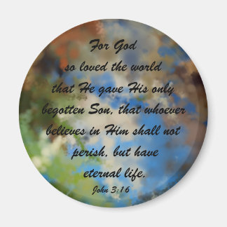 Aimant avec verset biblique Jean 3:16