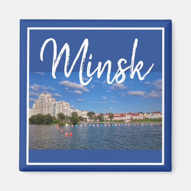 Aimant avec vue de l'architecture de Minsk, Biélor (Devant)