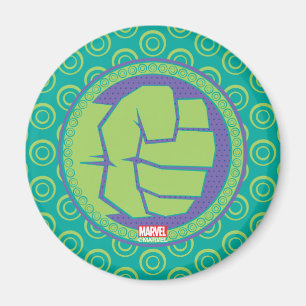 Aimant Avengers   Logo Hulk pointillé