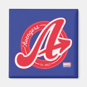 Aimant Avengers   Retro Avengers Logo Est 1963