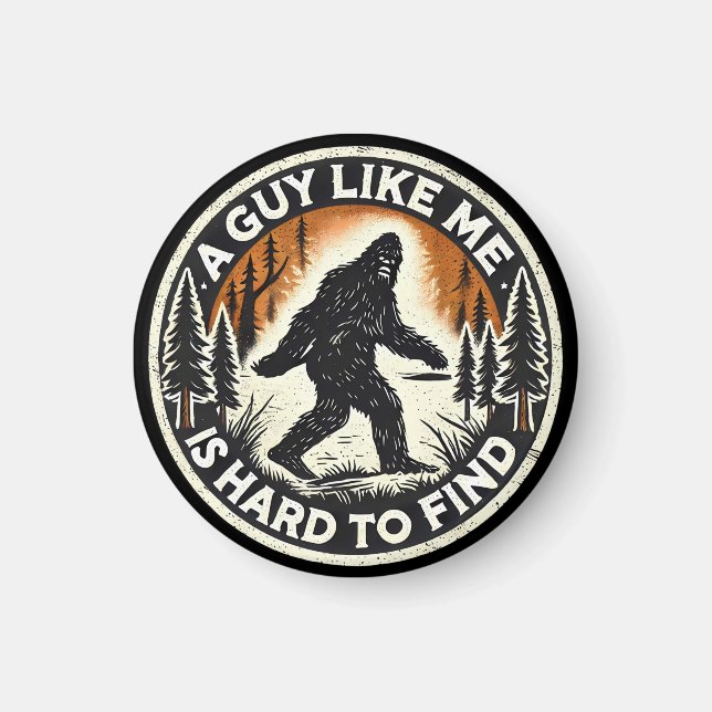 Aimant Aventure dans la forêt de Sasquatch, cryptide Bigf (Devant)