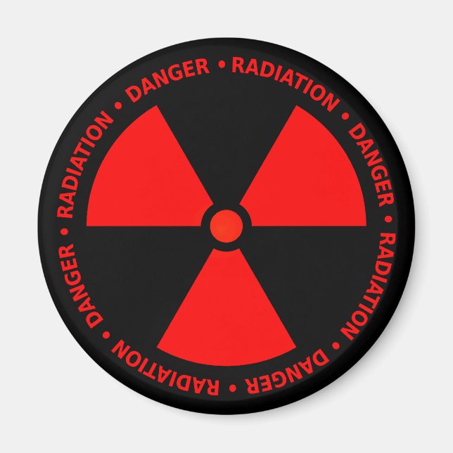 Aimant Avertissement de rayonnement rouge (Devant)