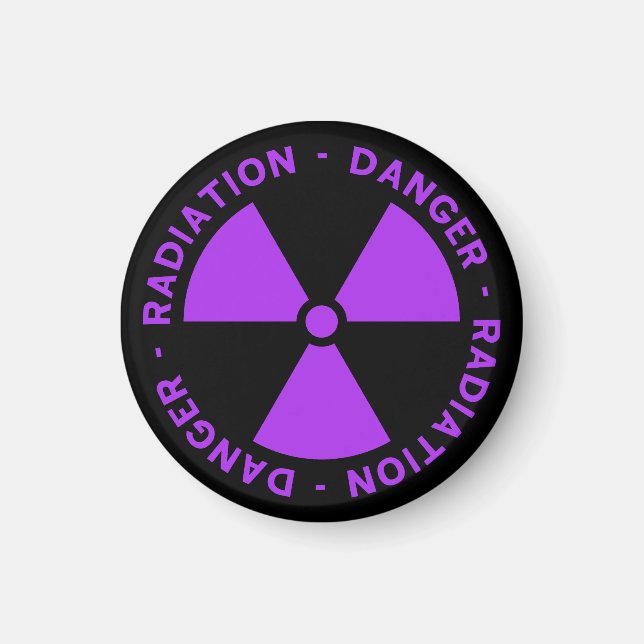 Aimant Avertissement de rayonnement violet (Devant)