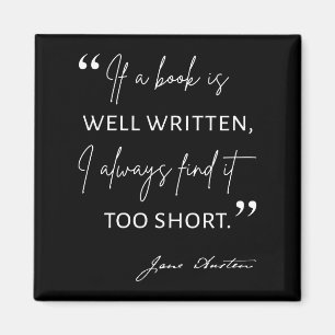 Aimant Avid Reader II - Citation de Jane Austen