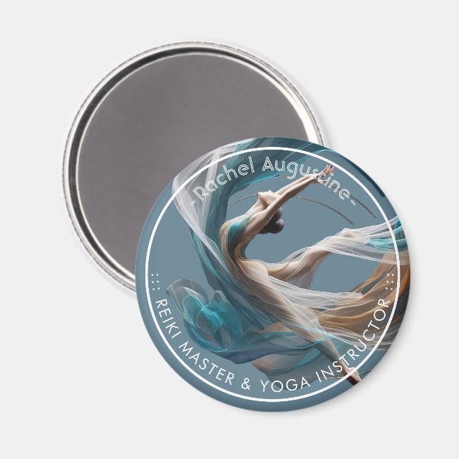 Aimant Avion Air Yoga Instructeur Pilates Fitness (Recto/Verso)