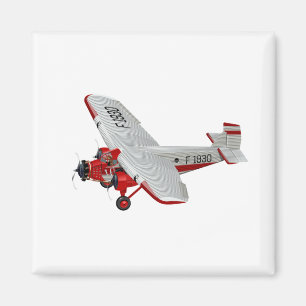 Aimant Avion rétro de dessin
