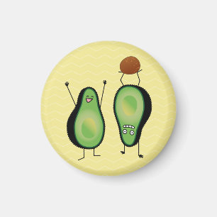 Aimant Avocado drôle stand d'applaudissements à la main v