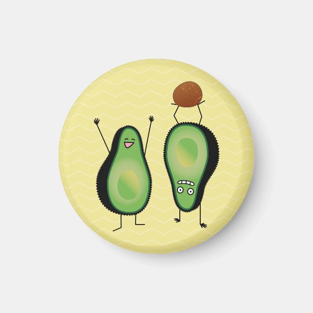 Aimant Avocado drôle stand d'applaudissements à la main v (Devant)