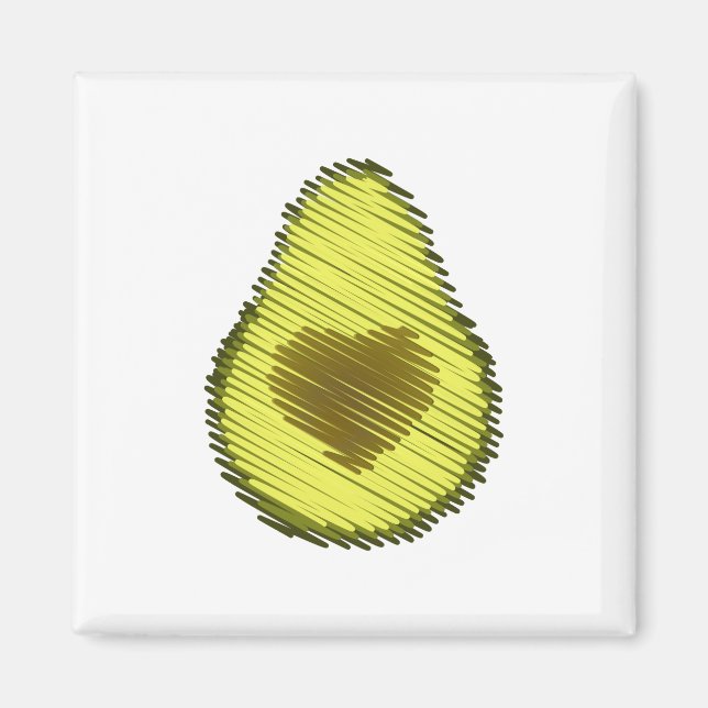 Aimant Avocado Love Scribble (Devant)