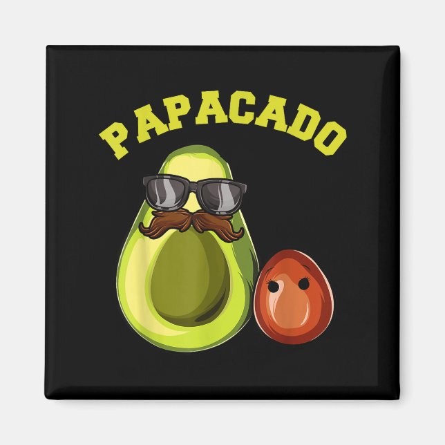 Aimant Avocado Shirt For Men, Papacado Pregnancy Announce (Devant)