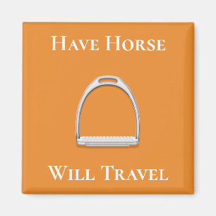 Aimant "Avoir le cheval va voyager" Fer d'arrosage sur Or