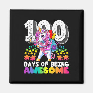 Aimant Awesome 100 Jours de l'école Flossing Unicorn Don 