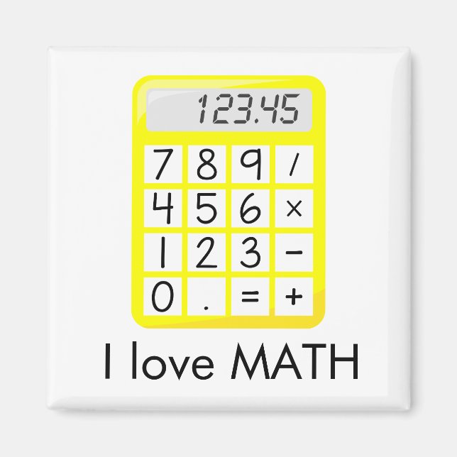Aimant Awesome I love Math Calculateur (Devant)