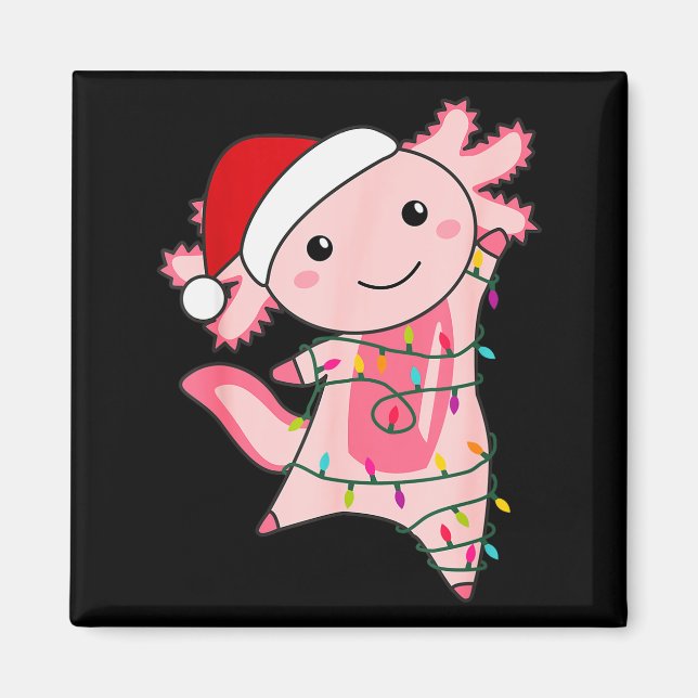Aimant Axolotl Christmas Fairy Light Christmas Axolotl  (Devant)