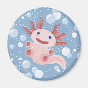Aimant Axolotl et les bulles Bold Vector Design