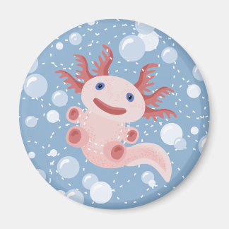 Aimant Axolotl et les bulles Bold Vector Design