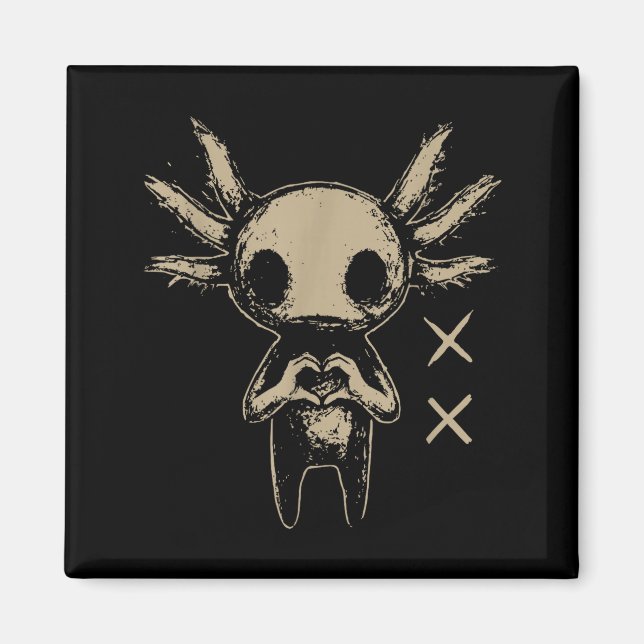 Aimant Axolotl Still Emo Goth  (Devant)