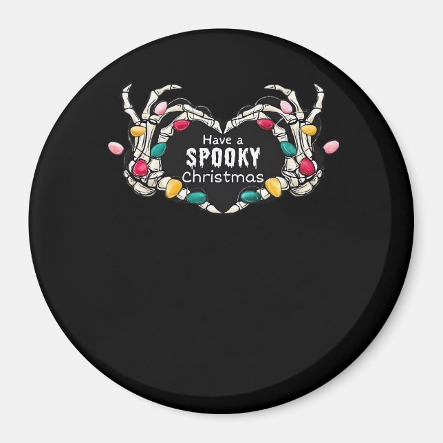 Aimant Ayez Un Classique De Noël Éffrayant - Skeleton Mai (Devant)