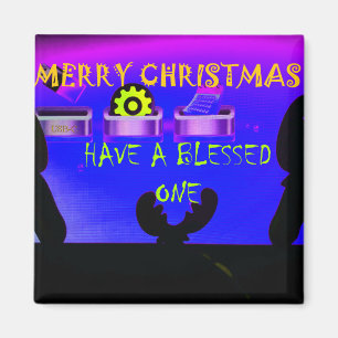 Aimant Ayez un joyeux Noël de Noël - Un numérique festif