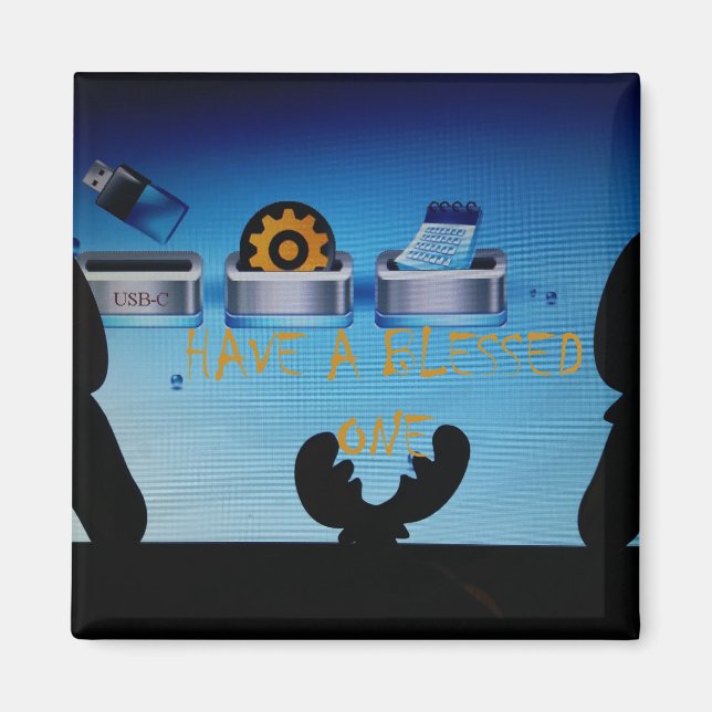 Aimant Ayez un joyeux Noël de Noël - Un numérique festif (Devant)