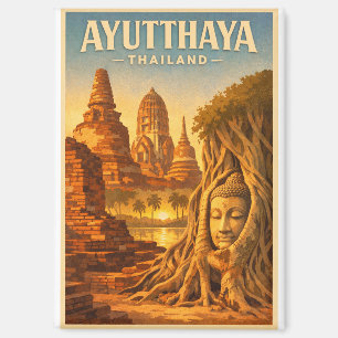 Aimant Ayutthaya, Thaïlande, dans un style rétro intempor