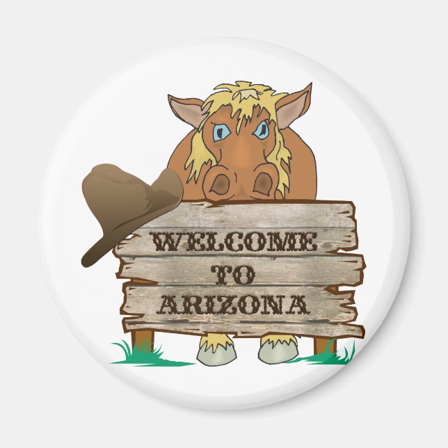 Aimant AZ- Bienvenue à l'Arizona Horse (Devant)