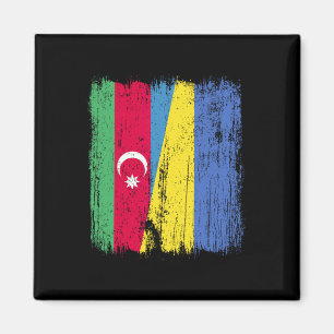 Aimant Azerbaïdjan Ukraine Demi-drapeau Azeri ukrainien H