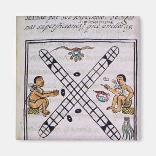 Aimant Aztec hommes jouant Patoli
