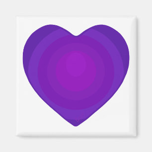Aimant B&W Purple Hearts Beating