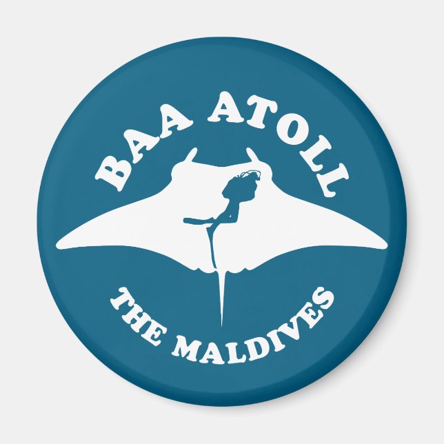 Aimant Baa Atoll Plongée Sous-Marine (Devant)
