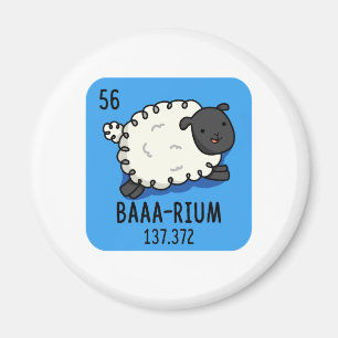 Aimant Baa-rium Funny Sheep Chimie Pun