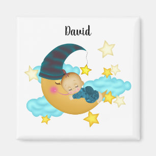 Aimant Baby Boy (2) sur une lune Art Baby Beanie