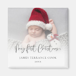 Aimant Baby First Christmas Custom Photo Overlay