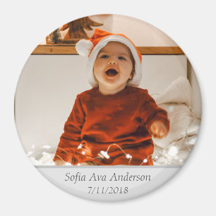 Aimant Baby Photo Moderne Simple Unique Petits Enfants