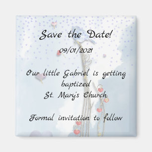 Aimant Baby shower Bluebird