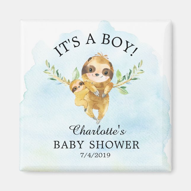Aimant Baby shower de fentes mignonne Favoriser l'aimant (Devant)