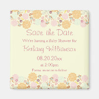 Baby shower Enregistrer La Date Fancy Floral Moder
