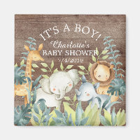 Baby shower Rustique Jungle Animaux Favoriser l'ai