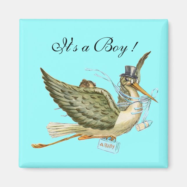 AIMANT BABY SHOWER STORK (Devant)