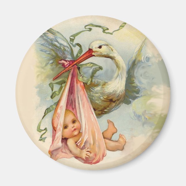 AIMANT BABY SHOWER STORK 2 (Devant)