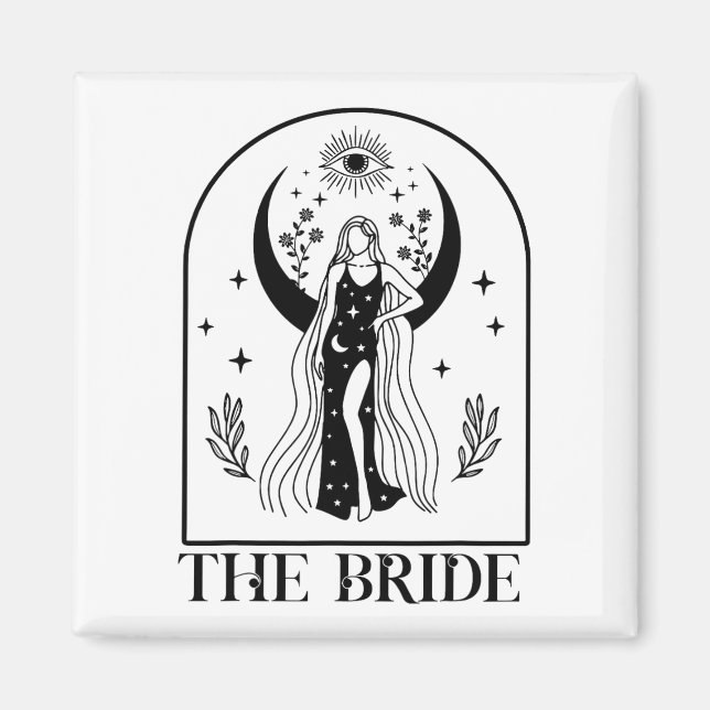 Aimant Bachelorette Mariage gothique Cuisine de Mariage C (Devant)