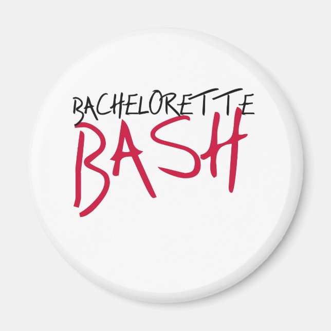 Aimant Bachelorette Noir/Rouge (Devant)