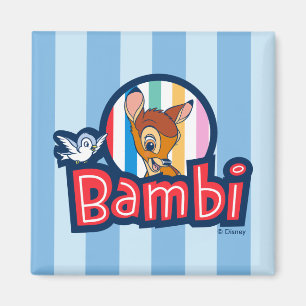 Aimant Badge bambou rayé