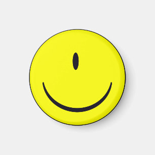 Aimant Badge Bouton Drôle Visage Avec Un Oeil