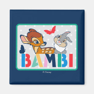 Aimant Badge de point Bambi et Thumper Polka
