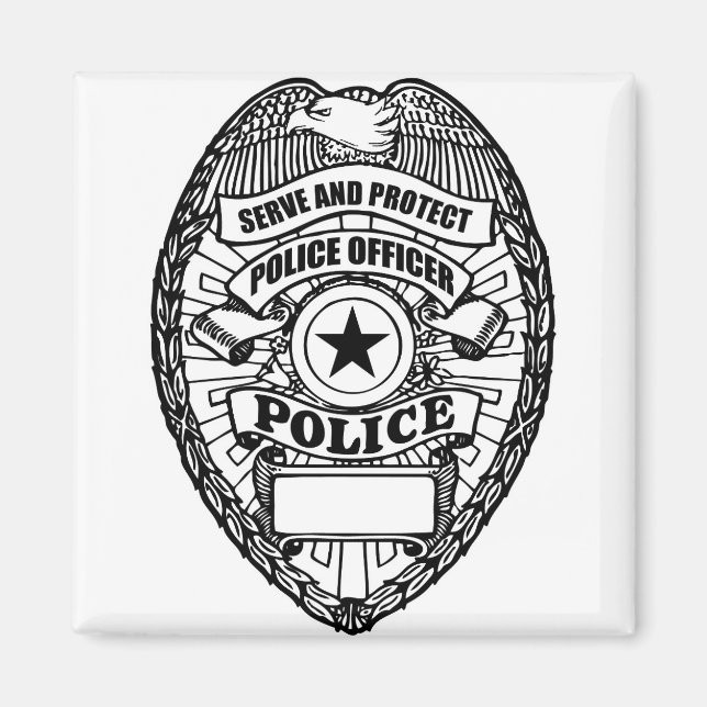 Aimant Badge de police - Générique (Devant)