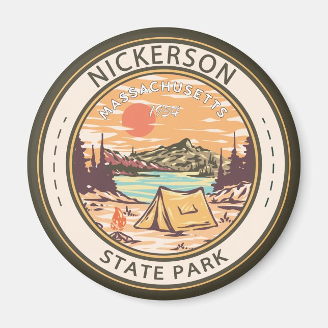 Aimant Badge du parc national Nickerson Massachusetts (Devant)