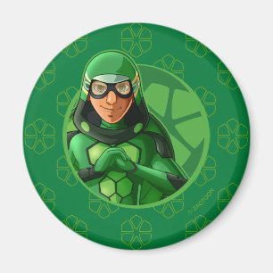 Aimant Badge vert Carapace